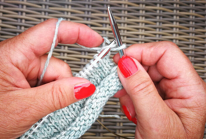 Kontinentales Stricken Schritt 4